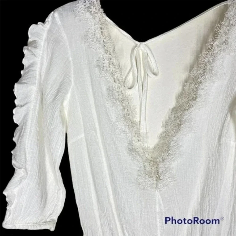 Victorias‎ Secret Lace Romper 100% Cotton White Size XS NEW!!